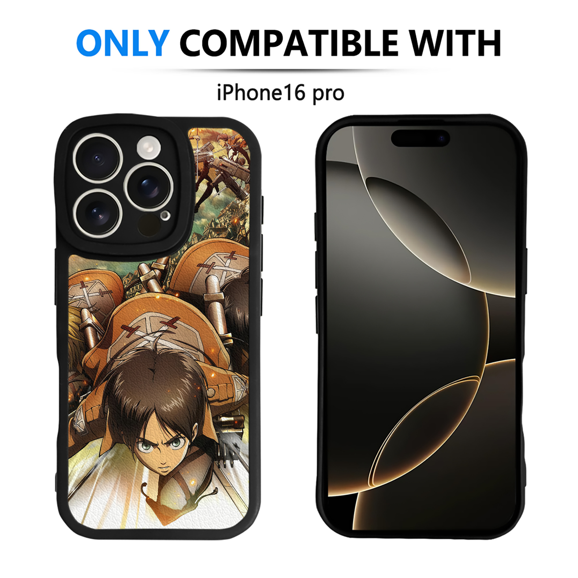 （画像用） 進撃の巨人 Attack on Titan 【iPhone 16シリーズ対応】シリコンスマホケース（レザー調） 材質：シリコン